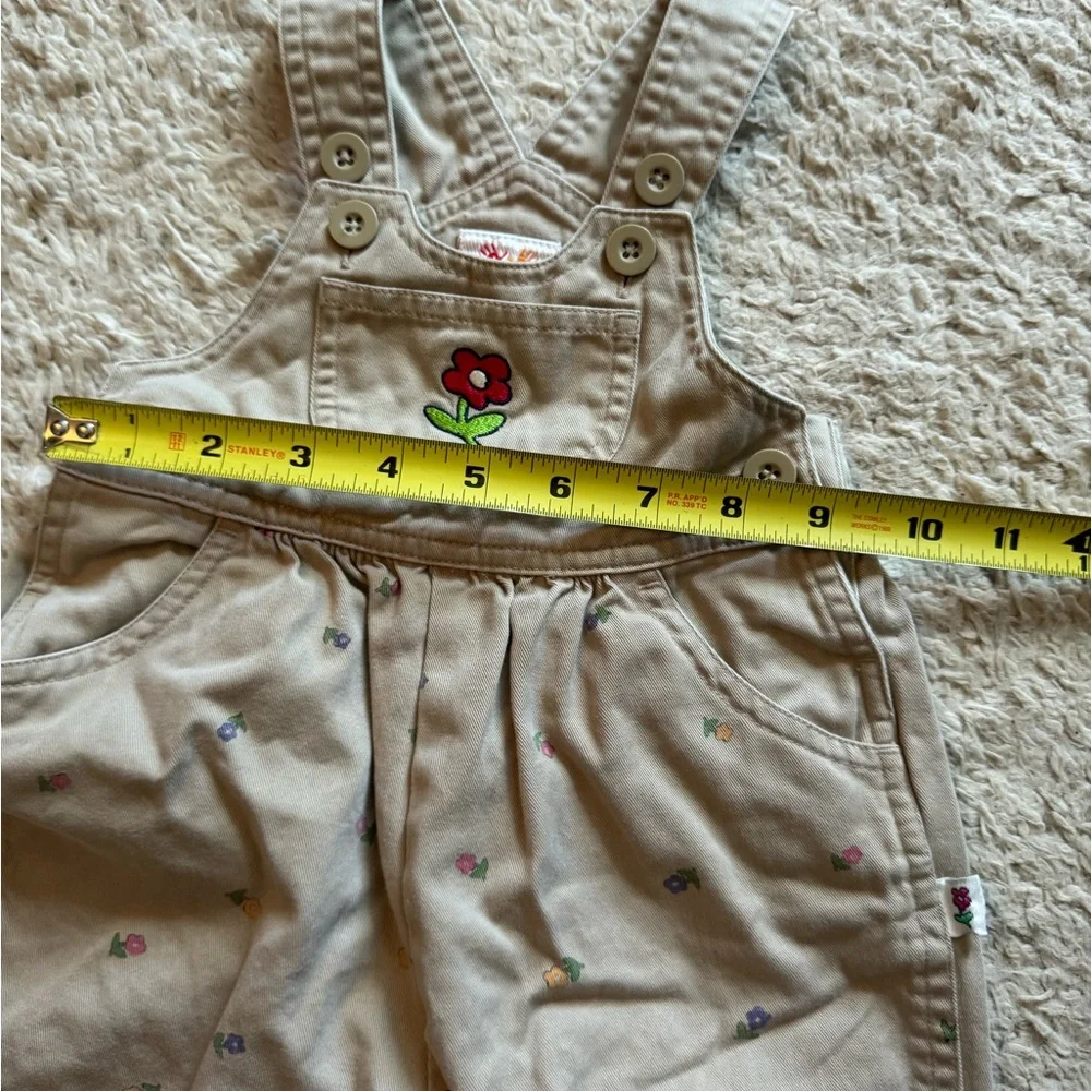 Vtg carters floral overalls baby girl 3-6 months